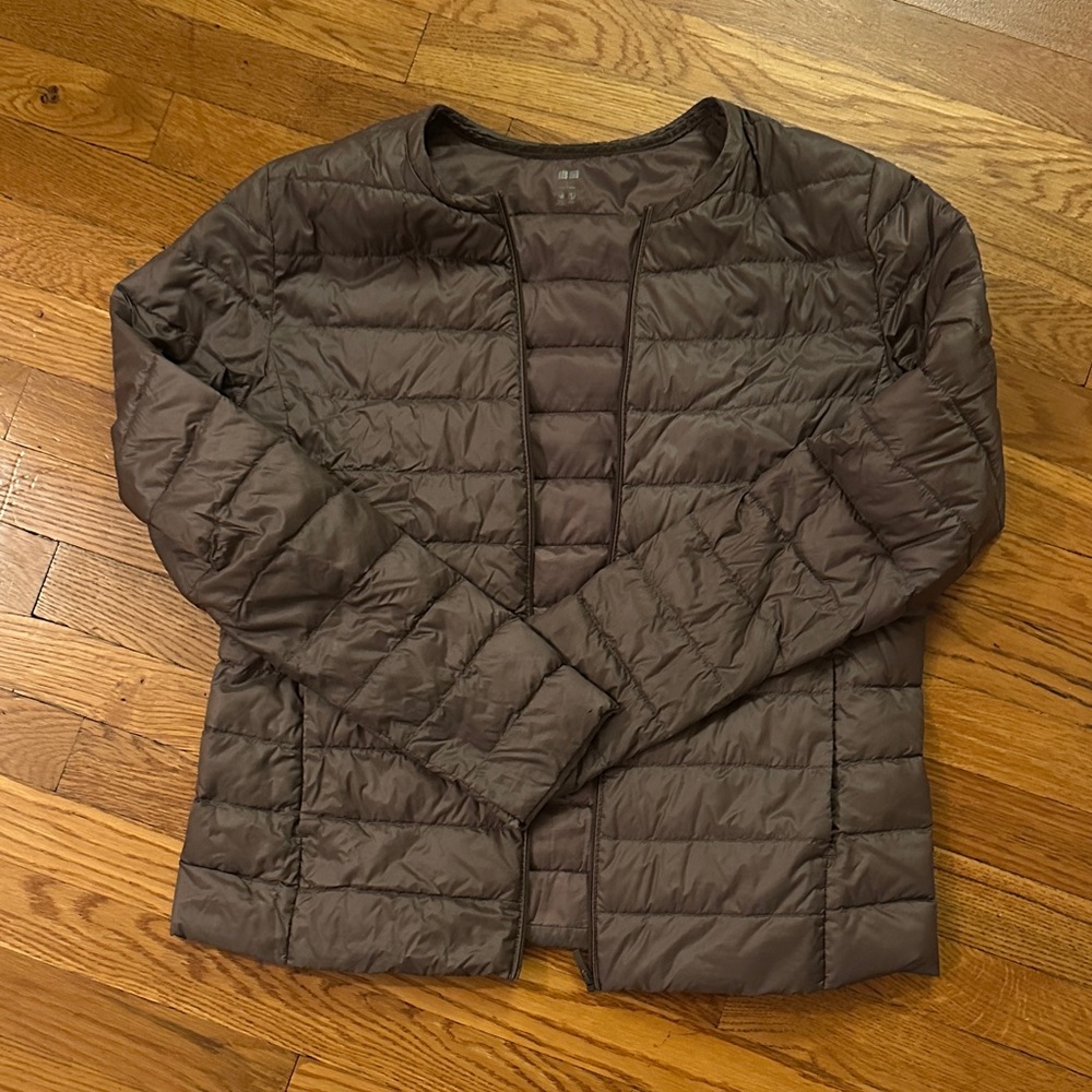 Uniqlo Women's Brown Quilted Jacket, size L